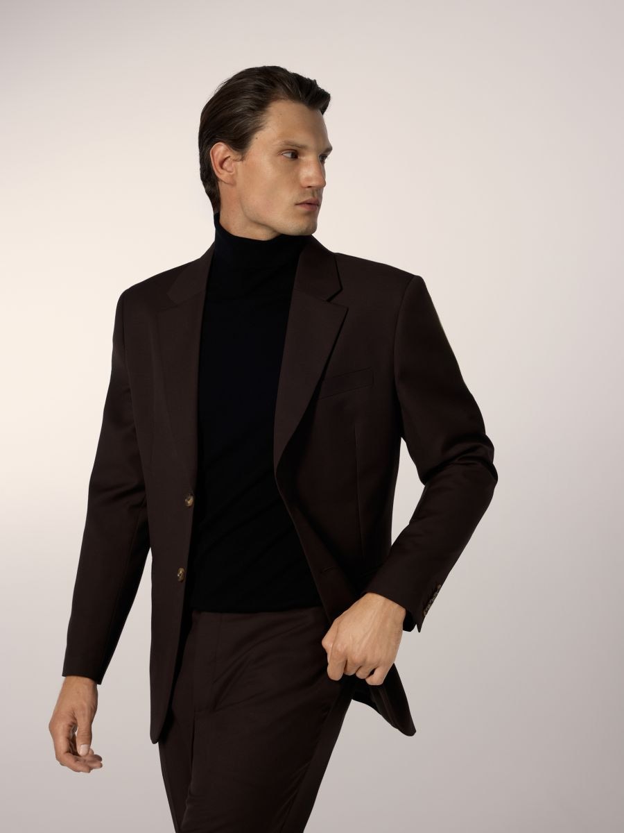 Giacca oversize in misto lana - marrone - RESERVED