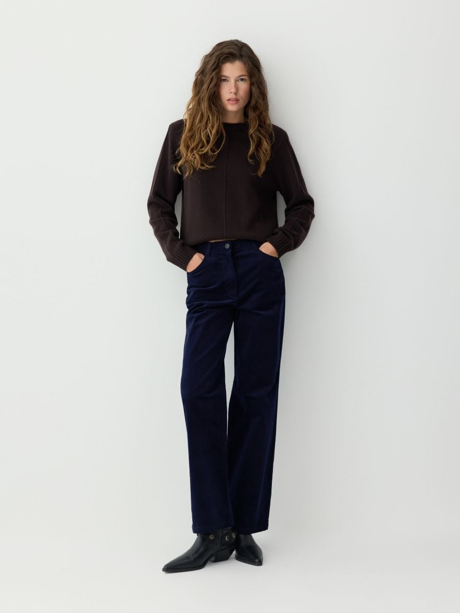 Kordsamthose - marineblau - RESERVED