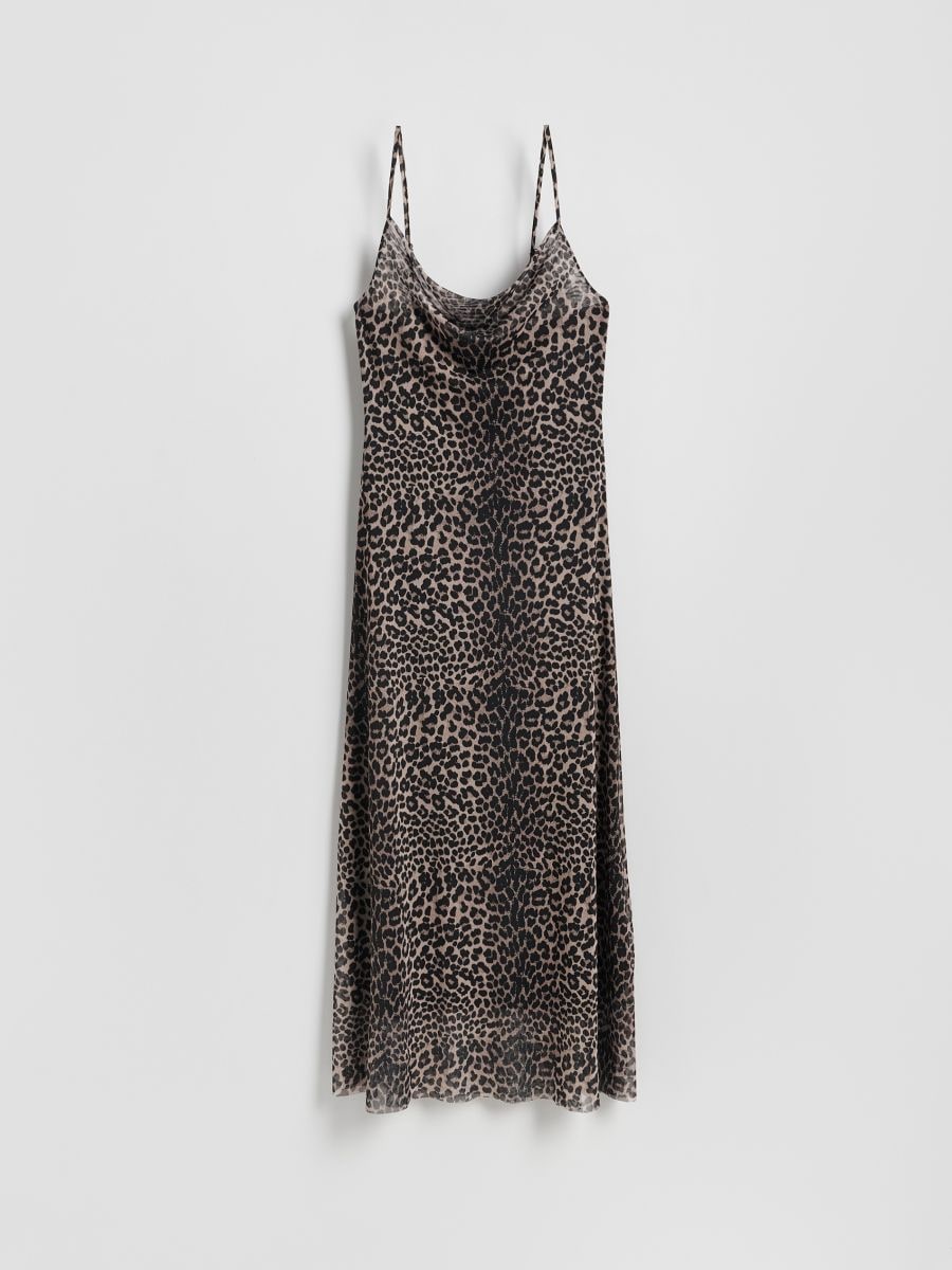 Midi φόρεμα με animal print - ΠΟΛΥΧΡΩΜΟ - RESERVED - 5
