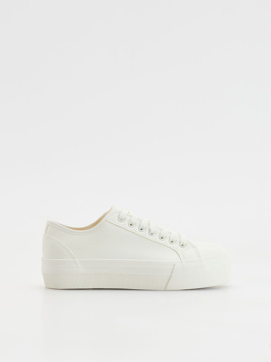 Chunky sole sneakers - white - RESERVED