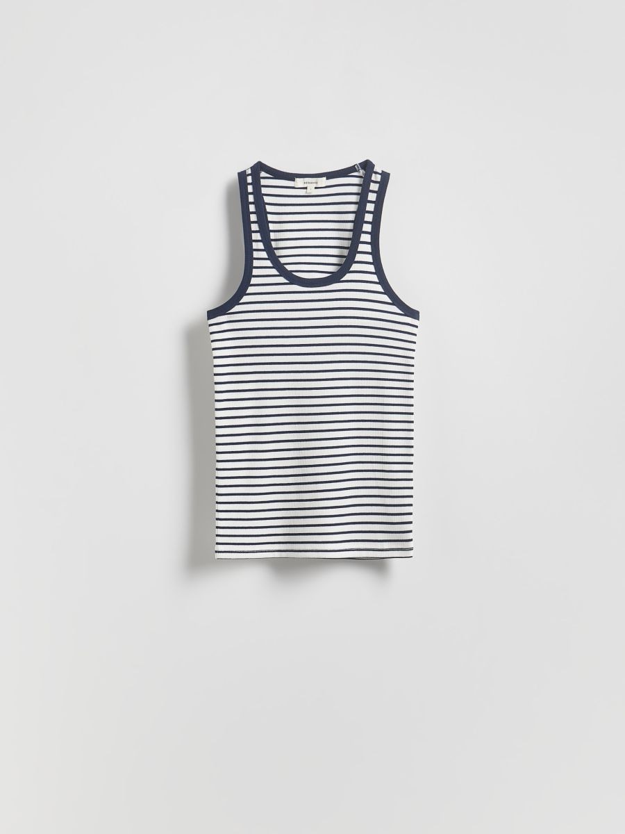 Camisole-Top mit hohem Baumwollanteil - weiß - RESERVED