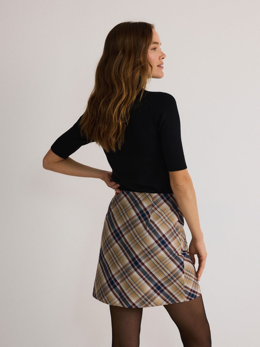 Check mini skirt - multicolor - RESERVED - 4