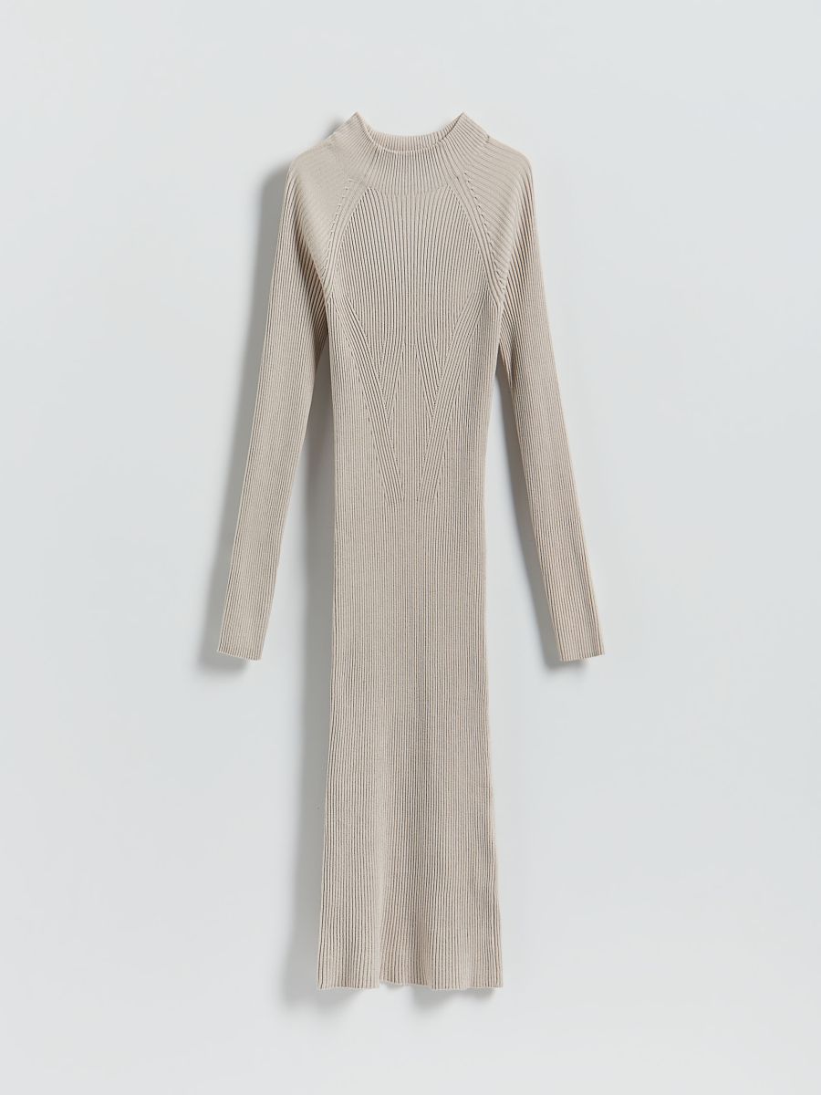 LADIES` DRESS - beige - RESERVED