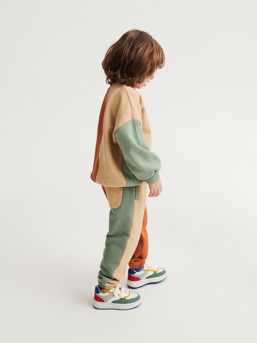 Multicoloured joggers - beige - RESERVED - 3