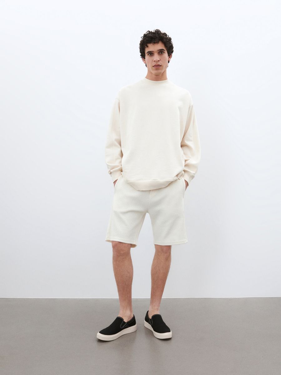 Felpa oversize semplice - panna - RESERVED - 3