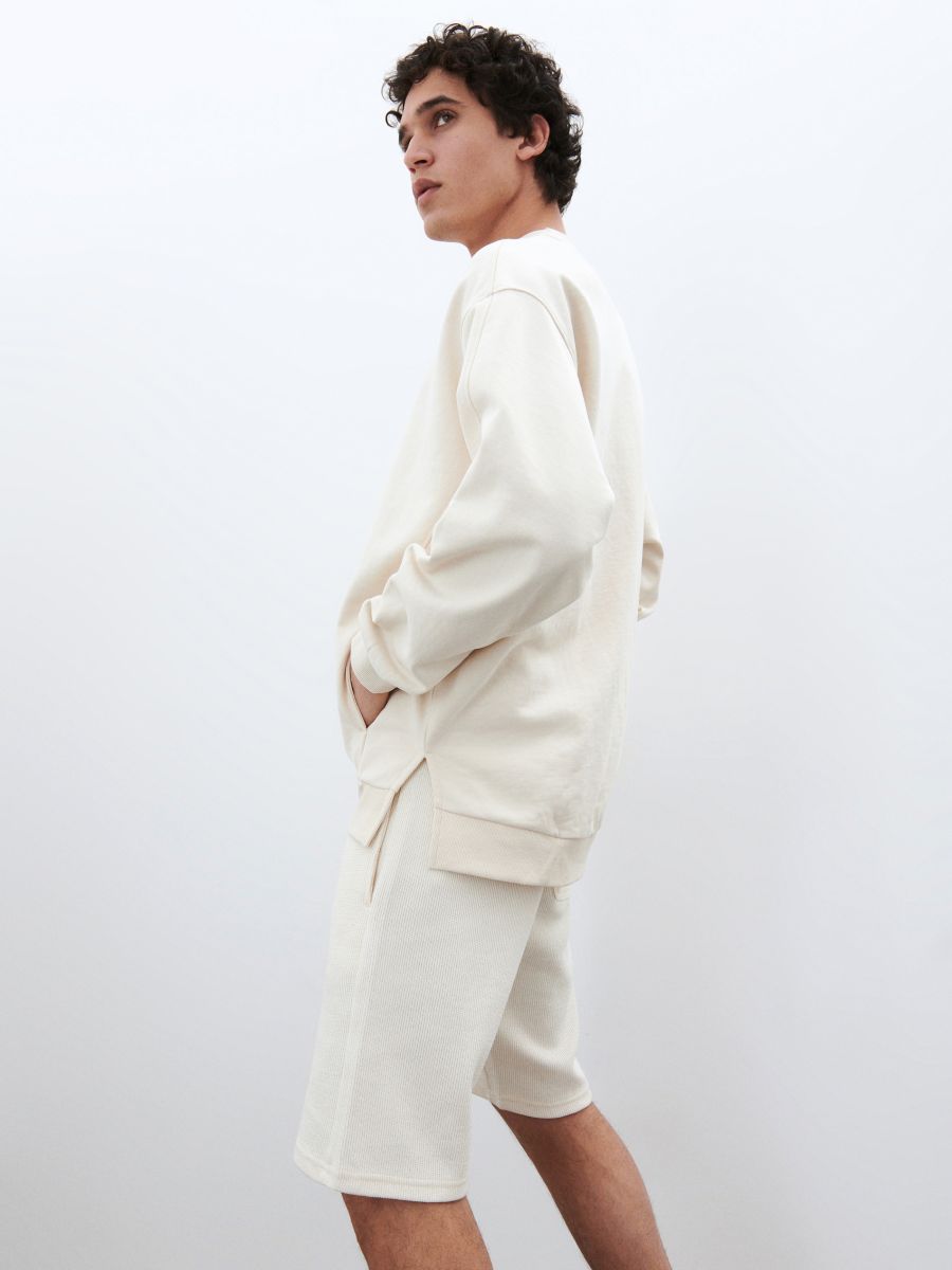 Felpa oversize semplice - panna - RESERVED - 5