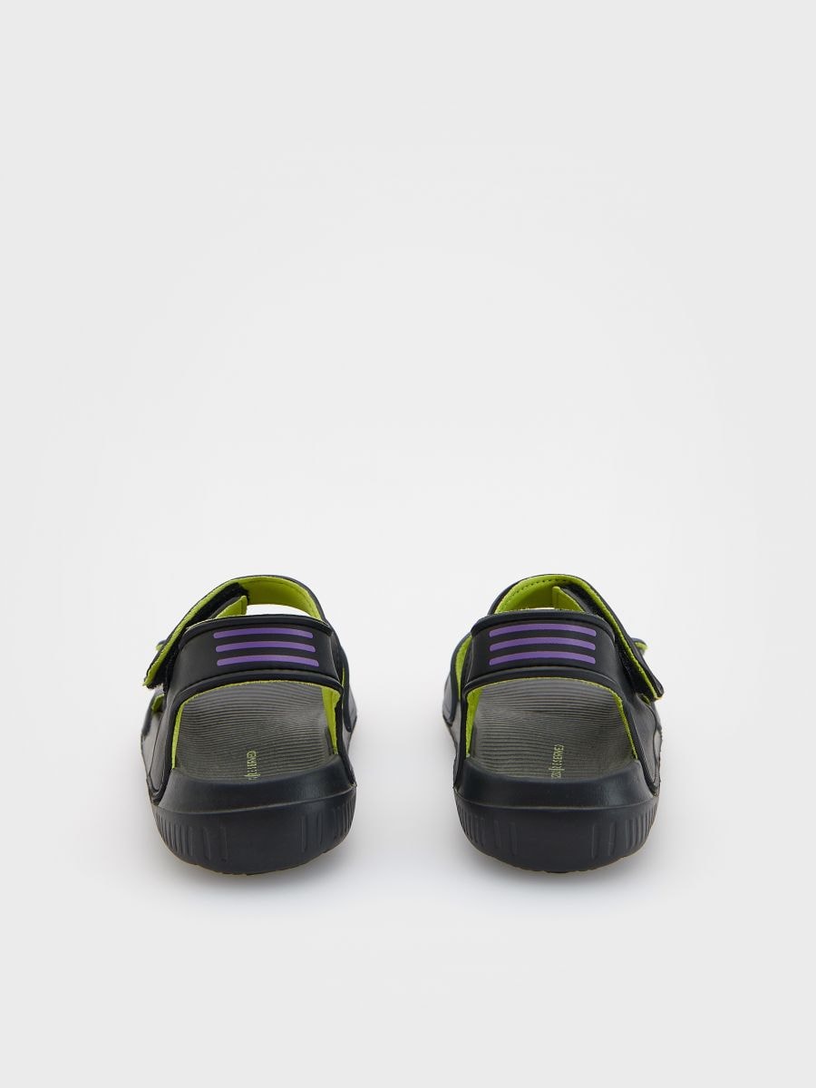 Sandals with velcro fasteners - black - RESERVED - 3