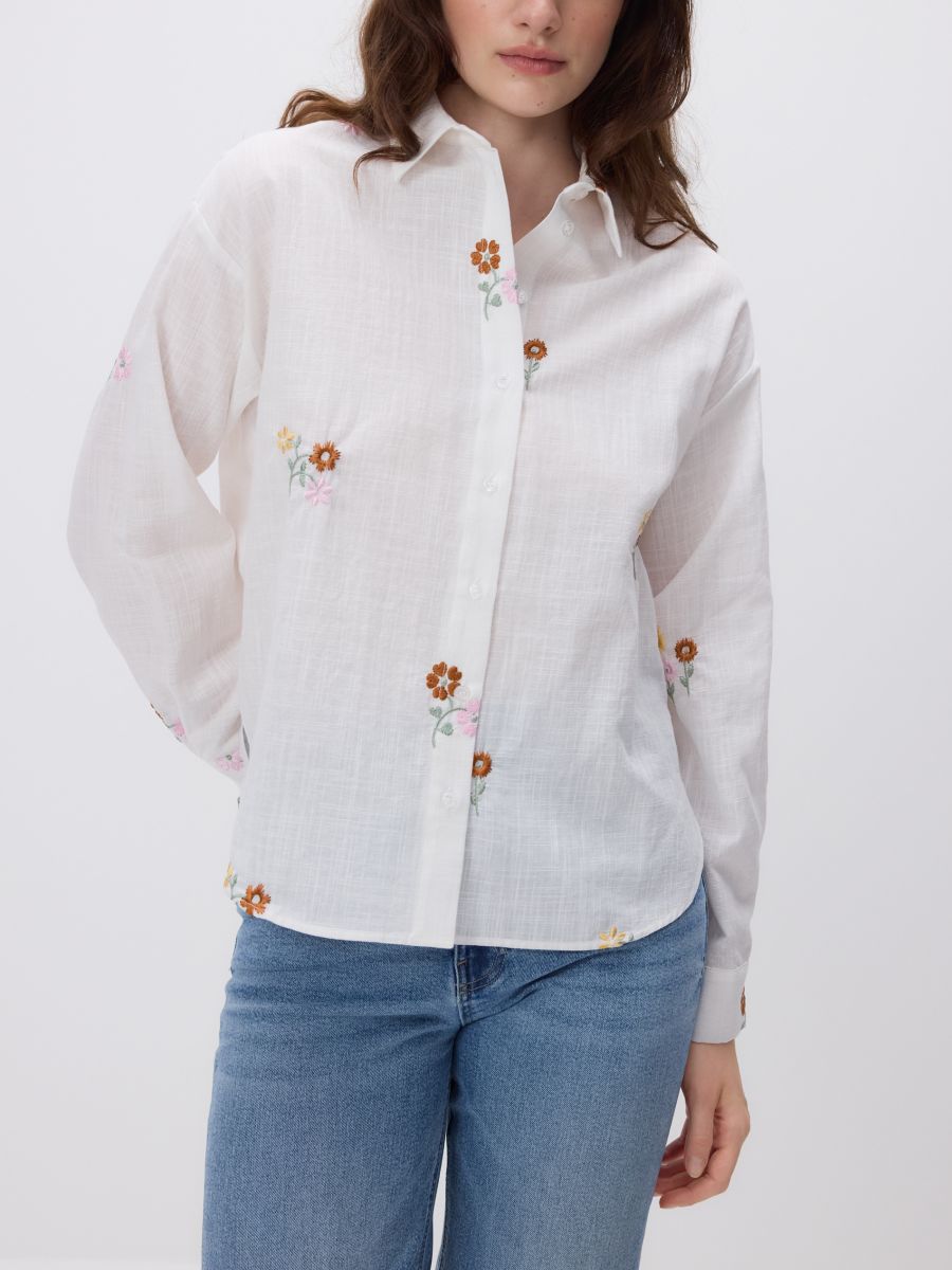 Camicia con ricamo - multicolore - RESERVED - 3