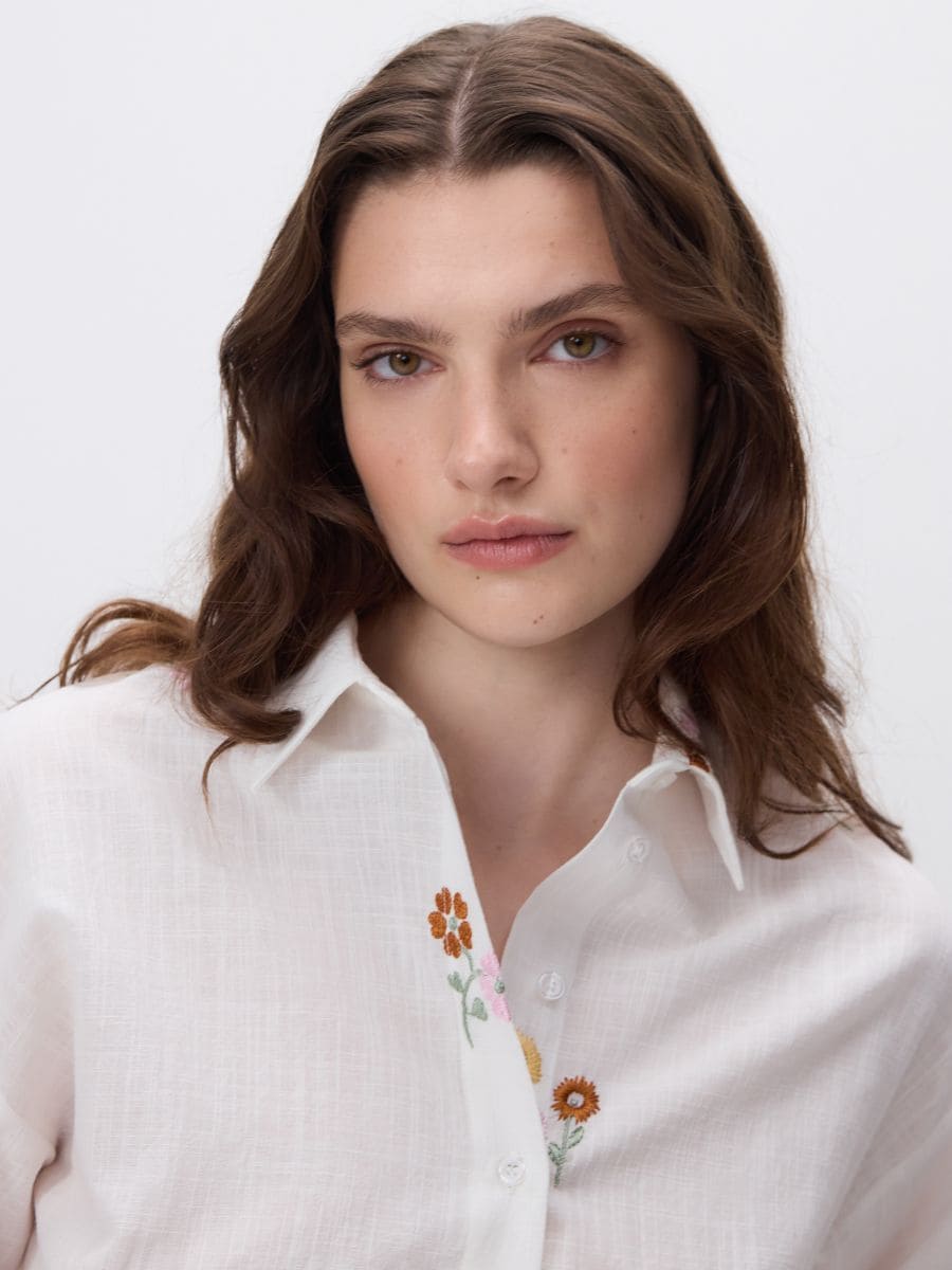 Camicia con ricamo - multicolore - RESERVED - 2