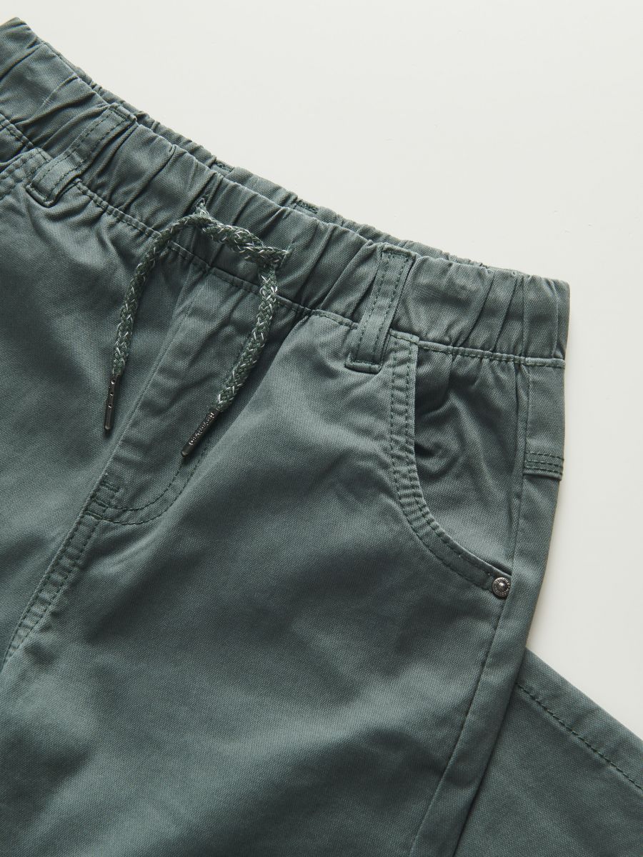 Fabric trousers with pockets - dark green - RESERVED - 6