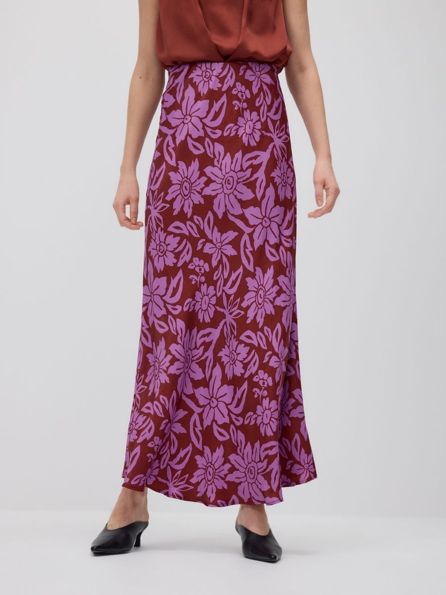 Patterned viscose skirt - multicolor - RESERVED - 2