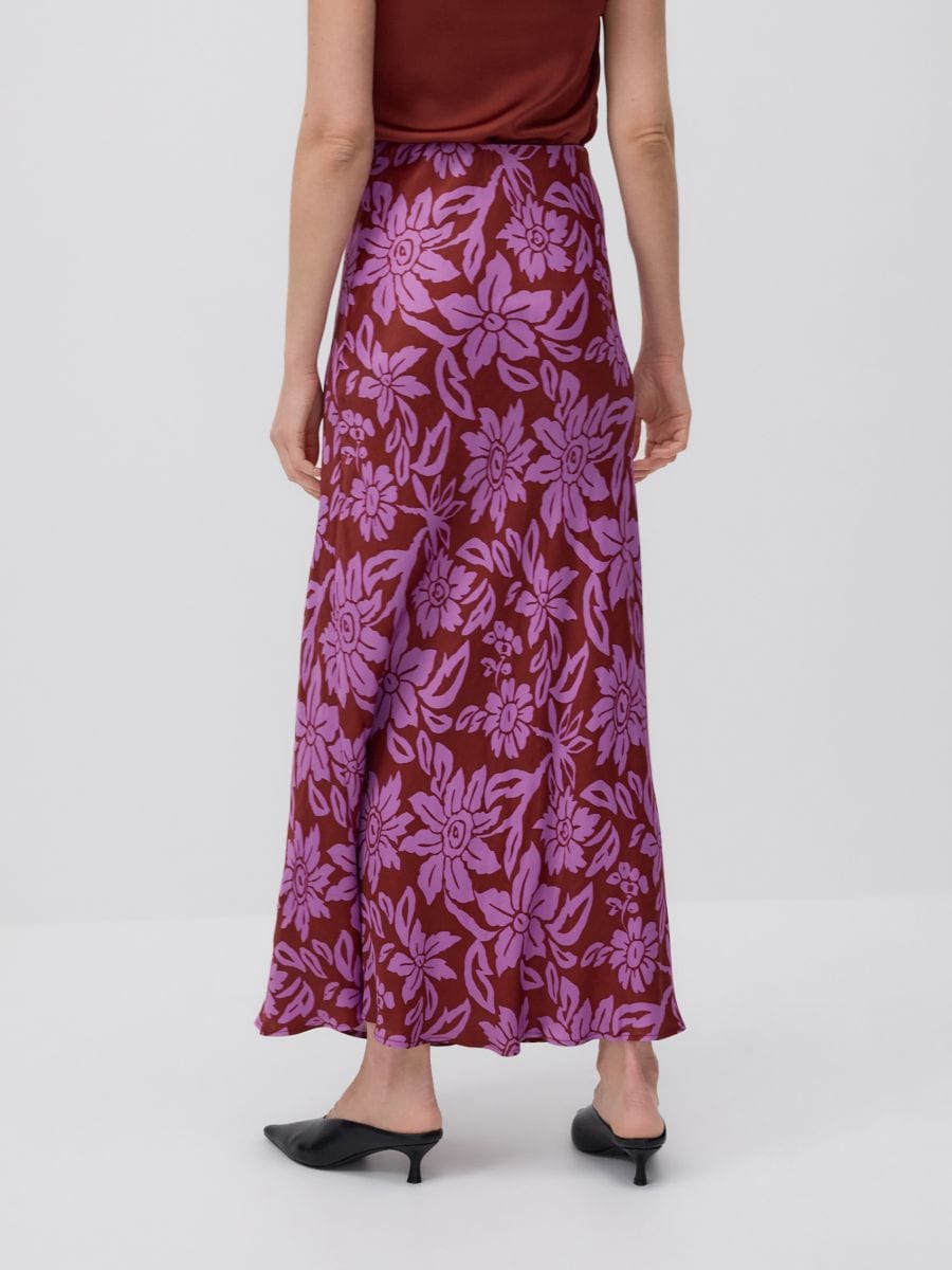 Patterned viscose skirt - multicolor - RESERVED - 3
