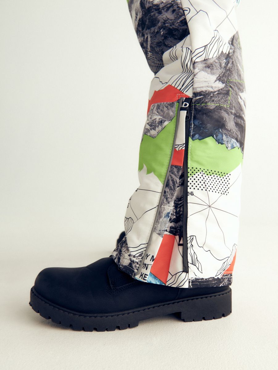 Gefütterte Hose mit Hosenträgern - bunt - RESERVED - 4