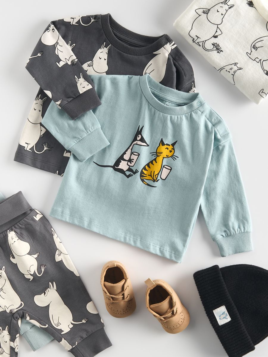 Langarmshirt Moomin, 2er-Pack - blaugrün - RESERVED - 3