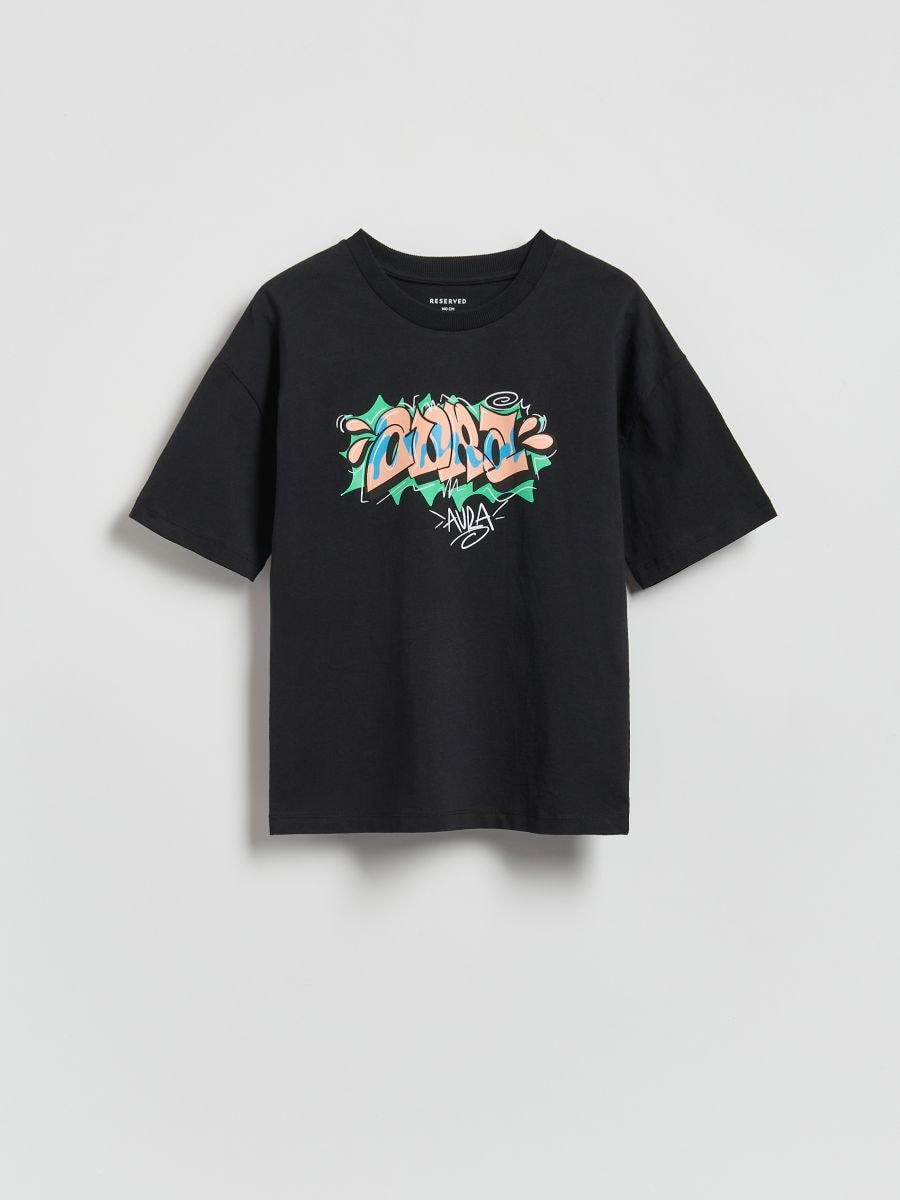 T-Shirt mit Print - staubbraun - RESERVED