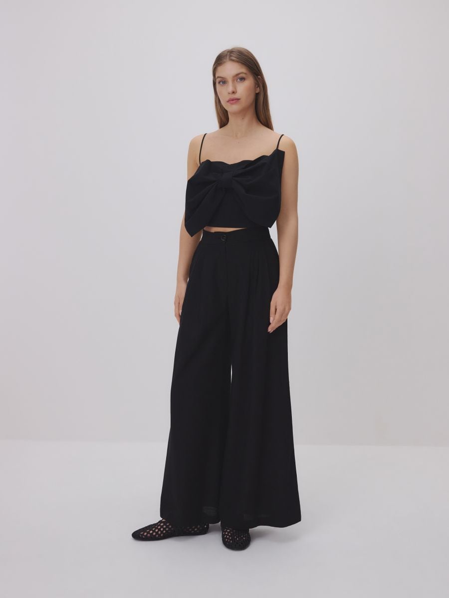 Strappy top with a bow - black - RESERVED - 5