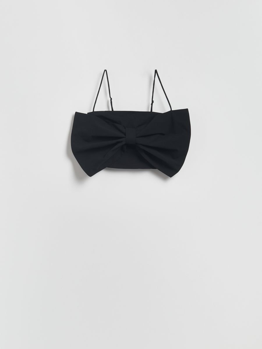 Strappy top with a bow - black - RESERVED - 6