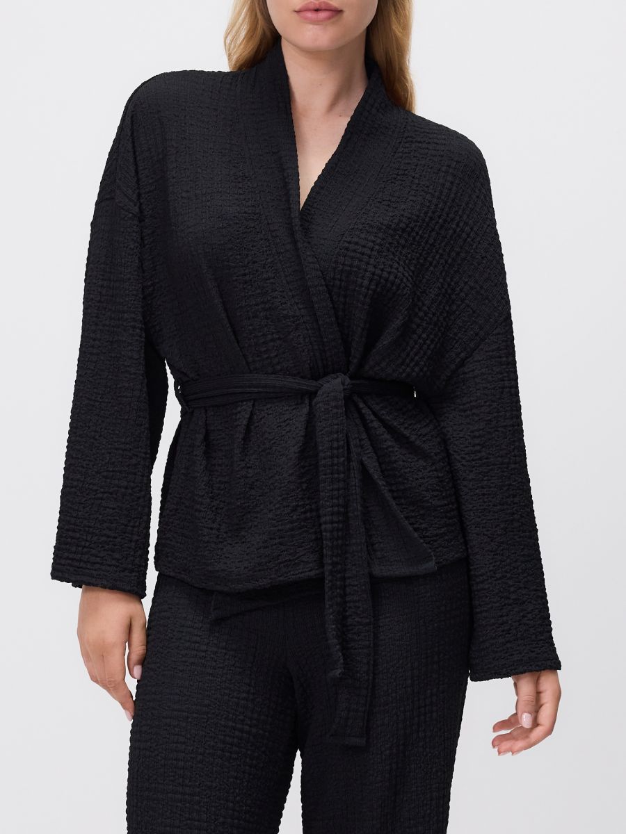 Blazer with tie detail - black - RESERVED - 3