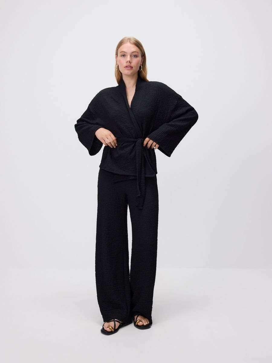 Blazer with tie detail - black - RESERVED - 2