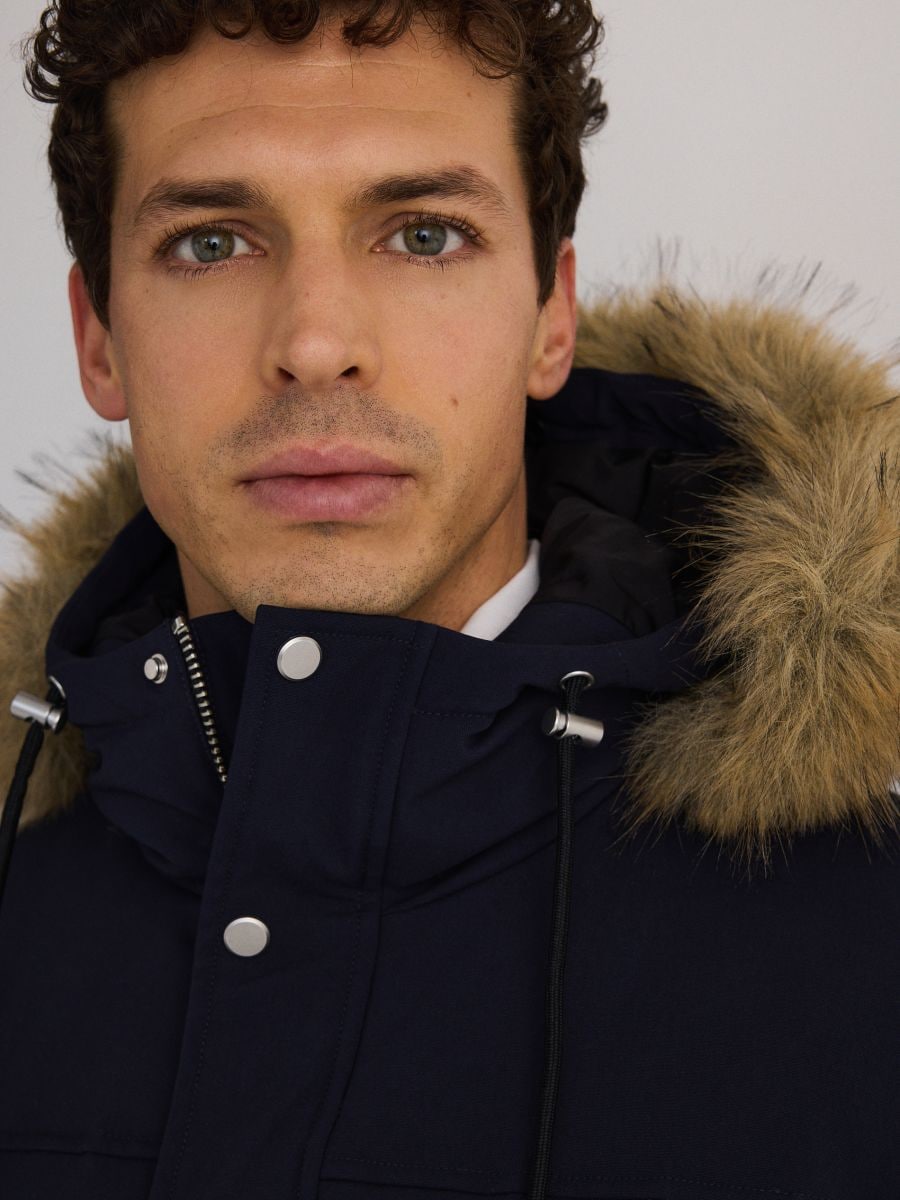 Jacket with contrasting inserts - navy - RESERVED - 3
