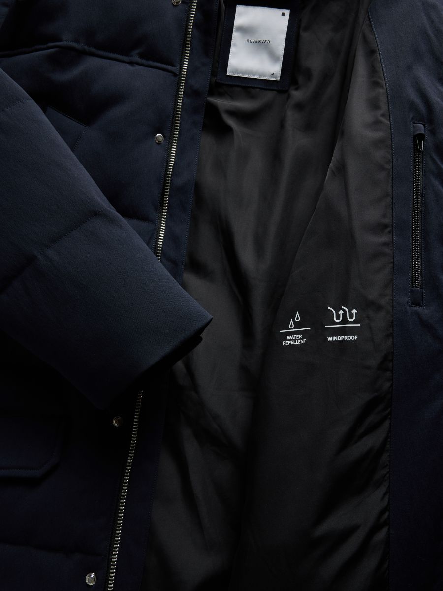 Jacket with contrasting inserts - navy - RESERVED - 8