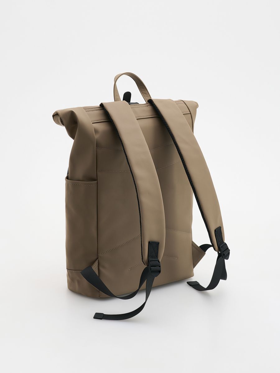 Waterproof roll-top backpack - beige - RESERVED - 2