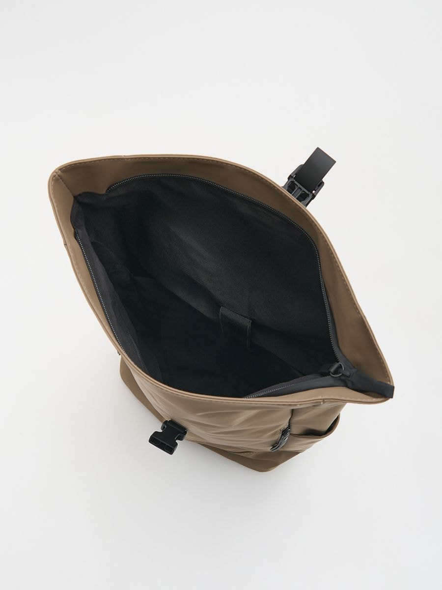 Waterproof roll-top backpack - beige - RESERVED - 4