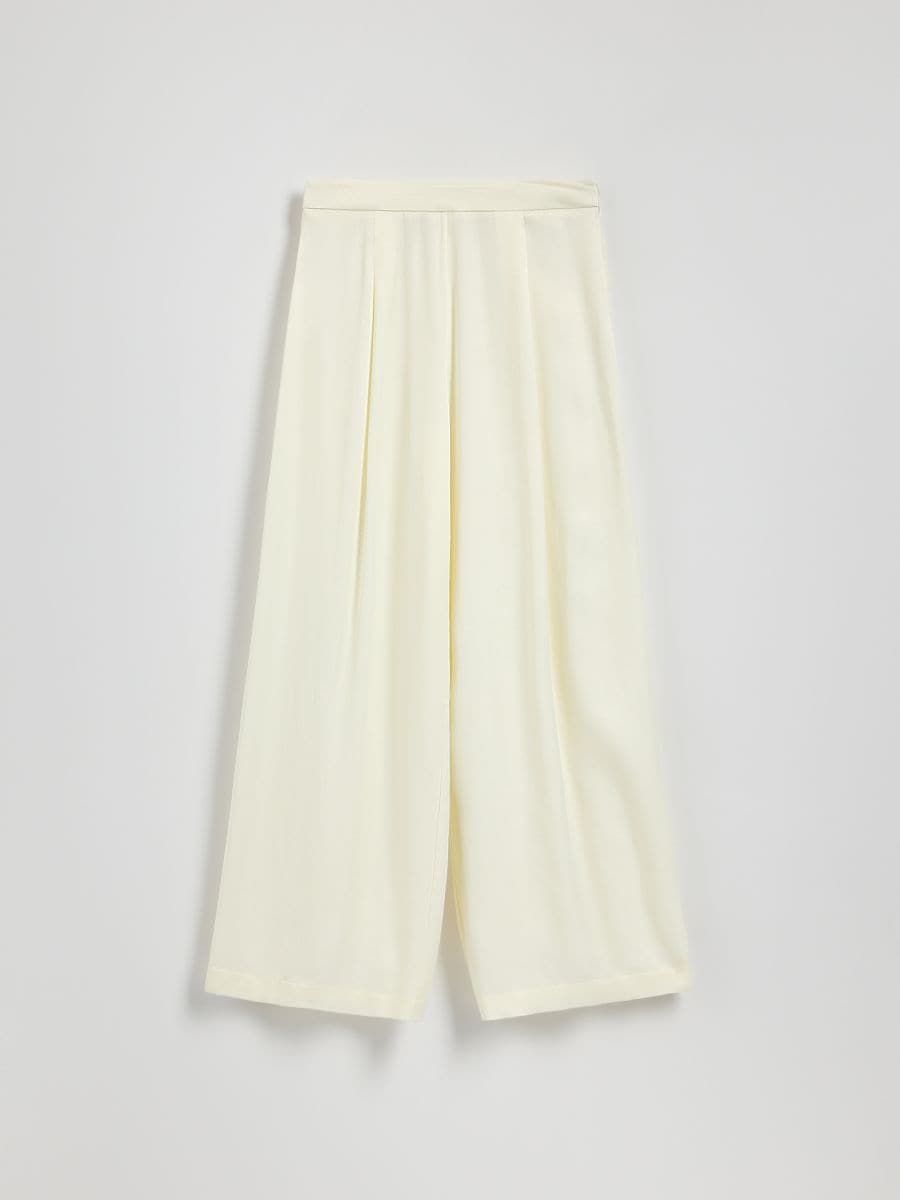 Viscose trousers - cream - RESERVED - 4