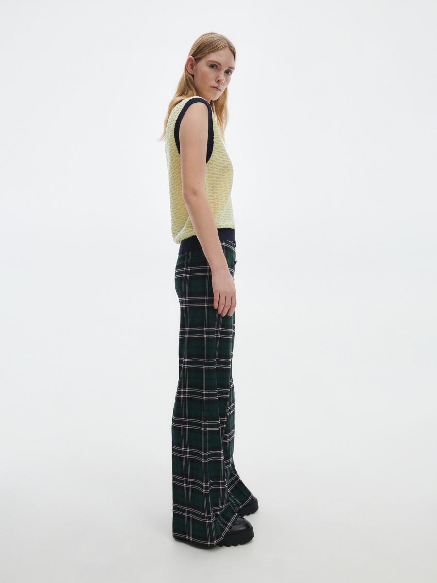 Elegantne karirane pantalone - šareno - RESERVED - 3