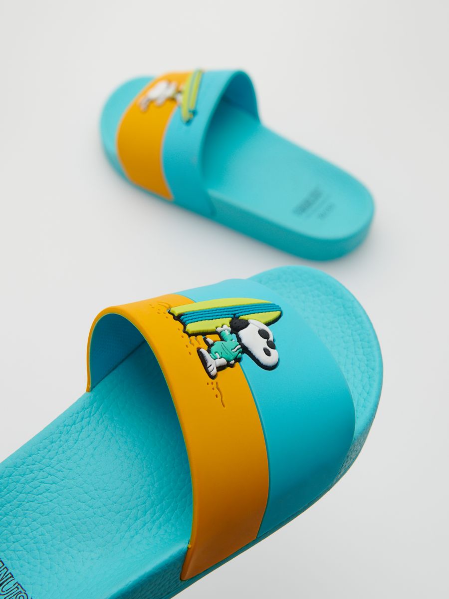 Paplūdimio šlepetės Snoopy - žalsvai mėlyna (aqua) - RESERVED - 5
