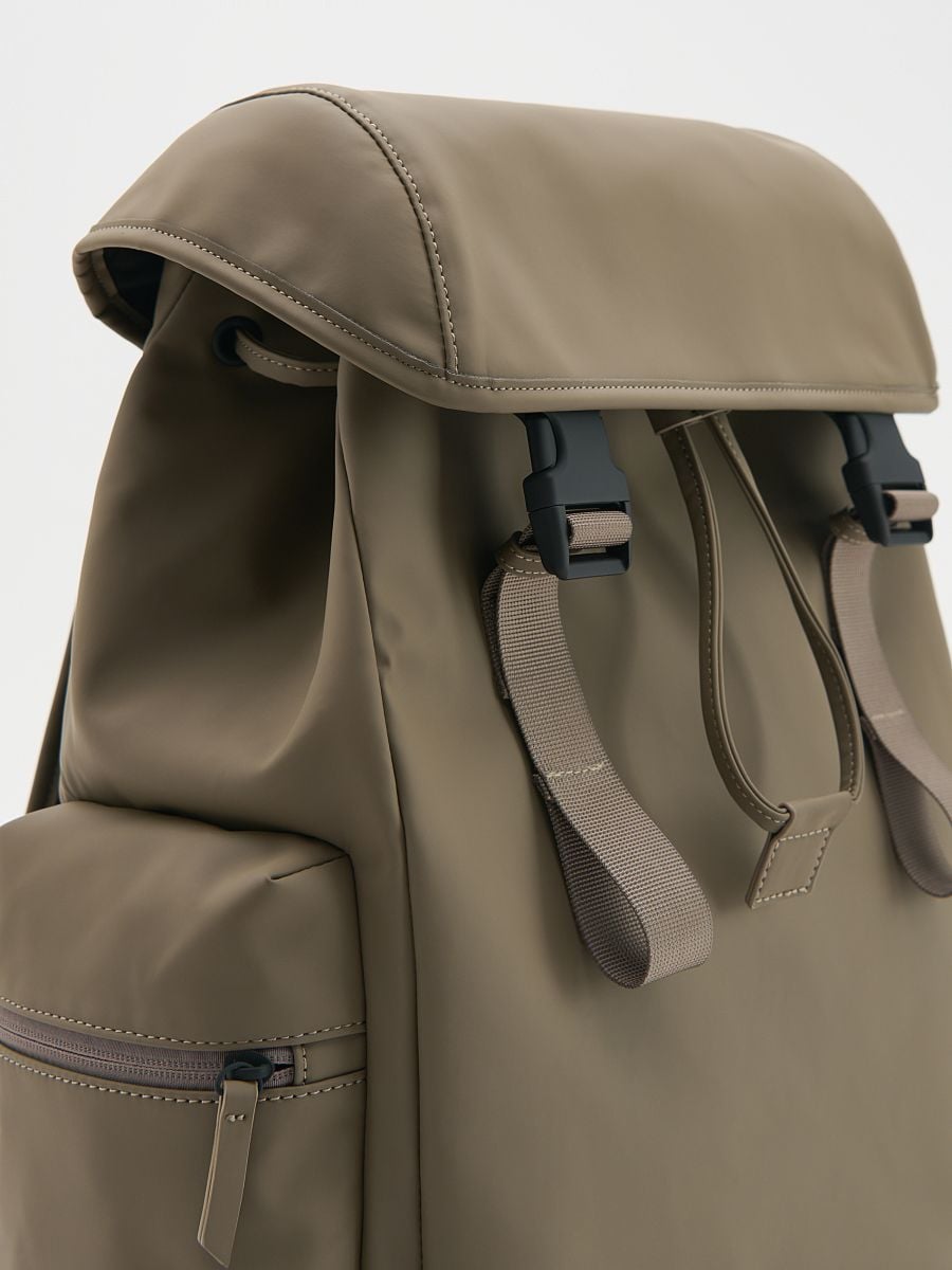 Backpack with buckles - beige - RESERVED - 3