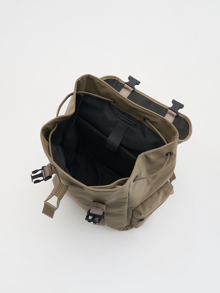 Backpack with buckles - beige - RESERVED - 4