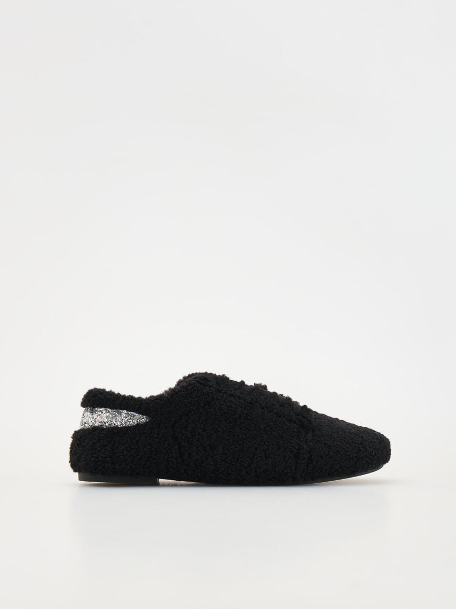 Faux shearling sneakers - black - RESERVED - 2