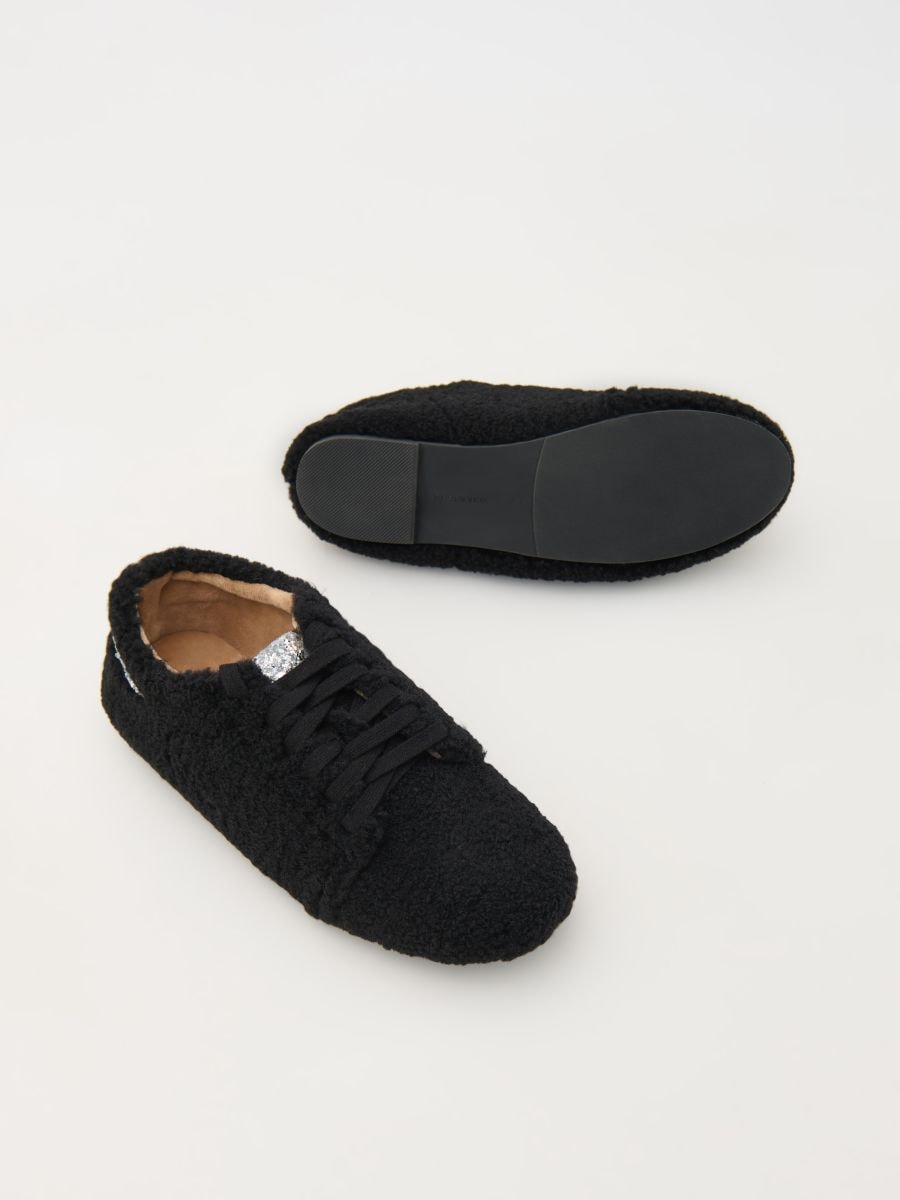 Faux shearling sneakers - black - RESERVED - 5