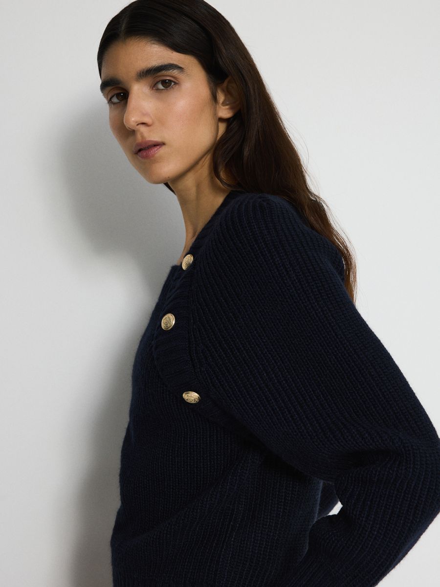 Sweater with raglan sleeves - navy - RESERVED - 2