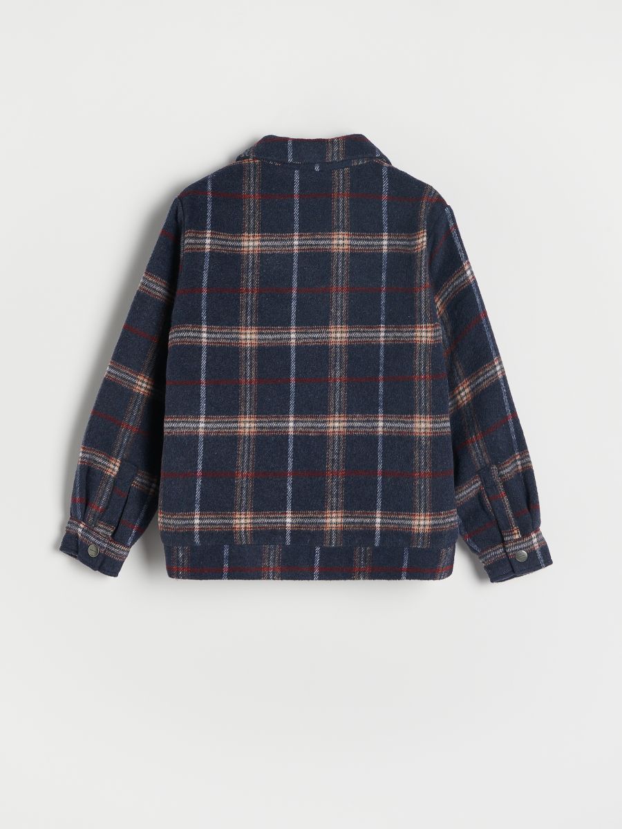 Insulated check jacket - navy - RESERVED - 3