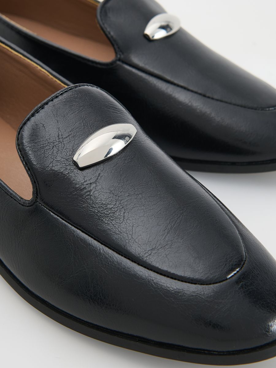 Loafers i läder - SVART - RESERVED - 5
