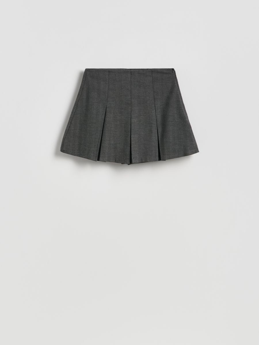 Pleated skort - multicolor - RESERVED