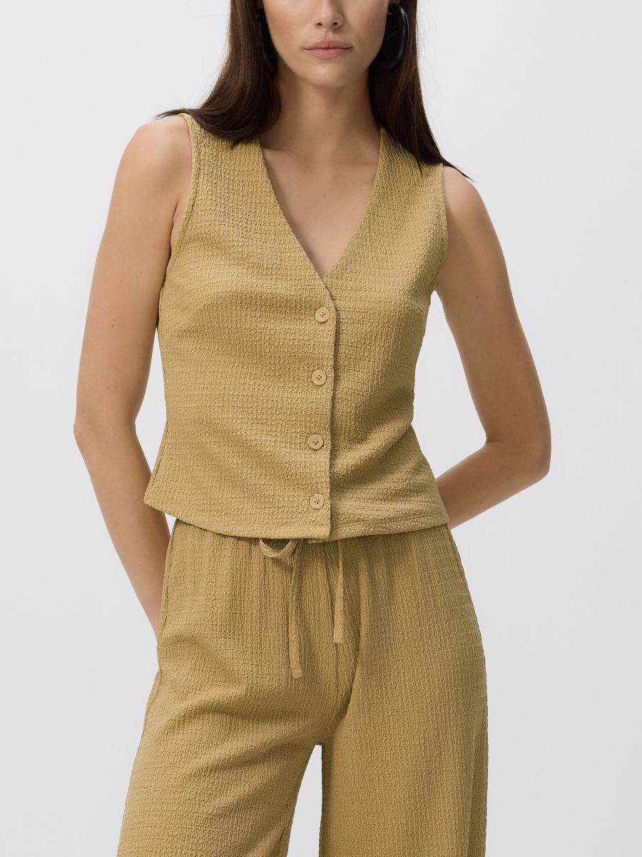 LADIES` VEST - ΑΝΟΙΧΤΟ ΛΑΔΙ - RESERVED