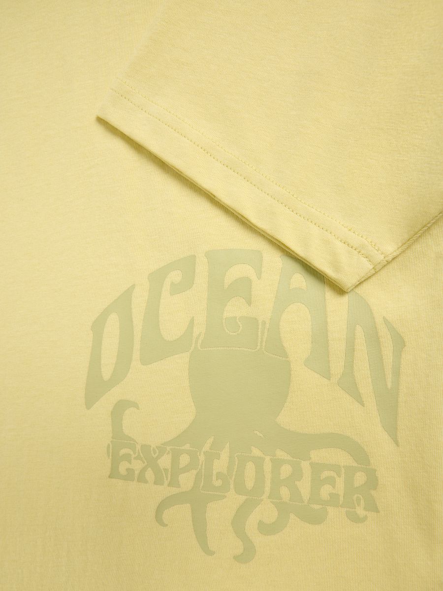 Cotton T-shirt with print - wheat - RESERVED - 2