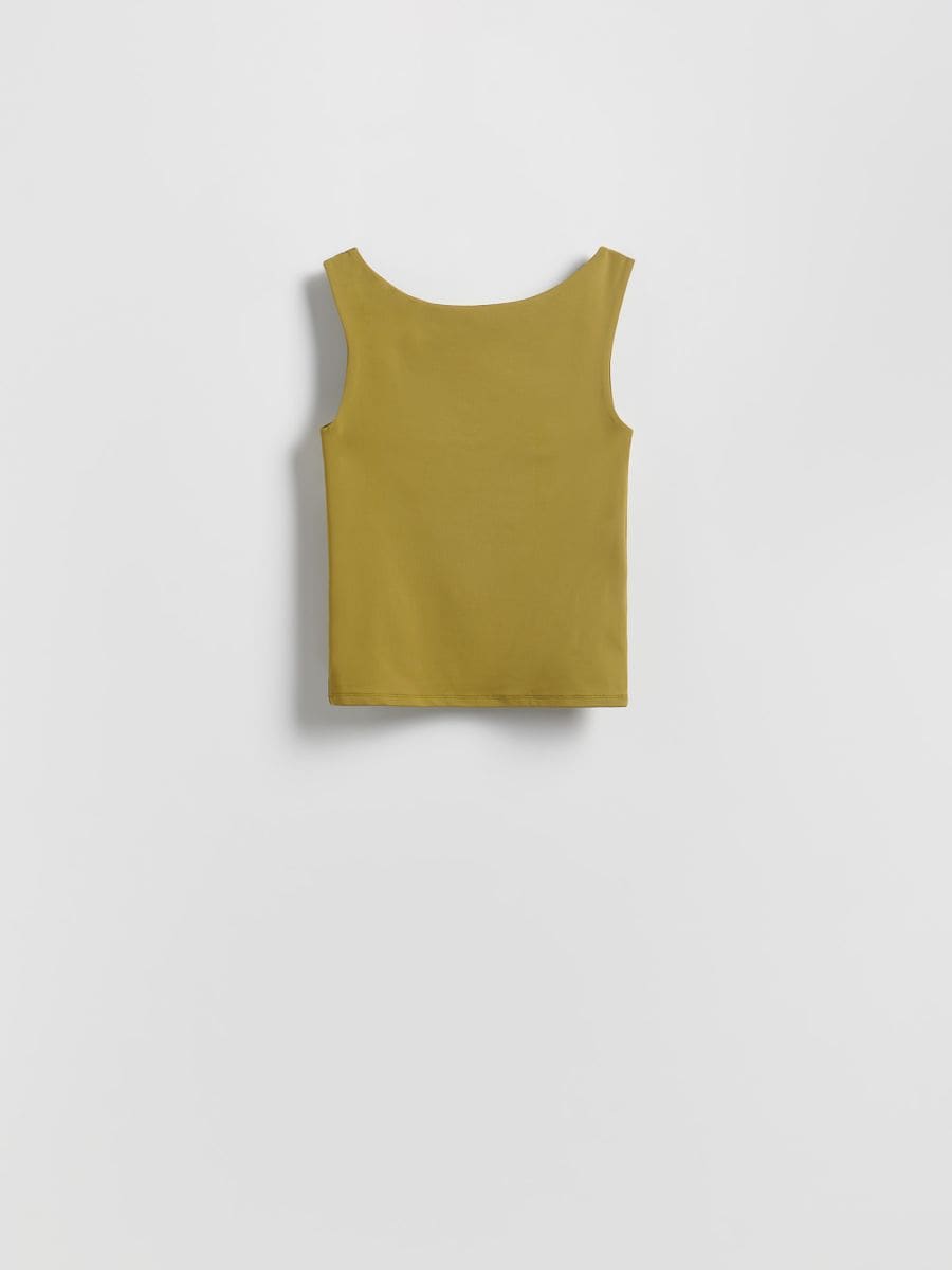 Fitted top - yellow green - RESERVED