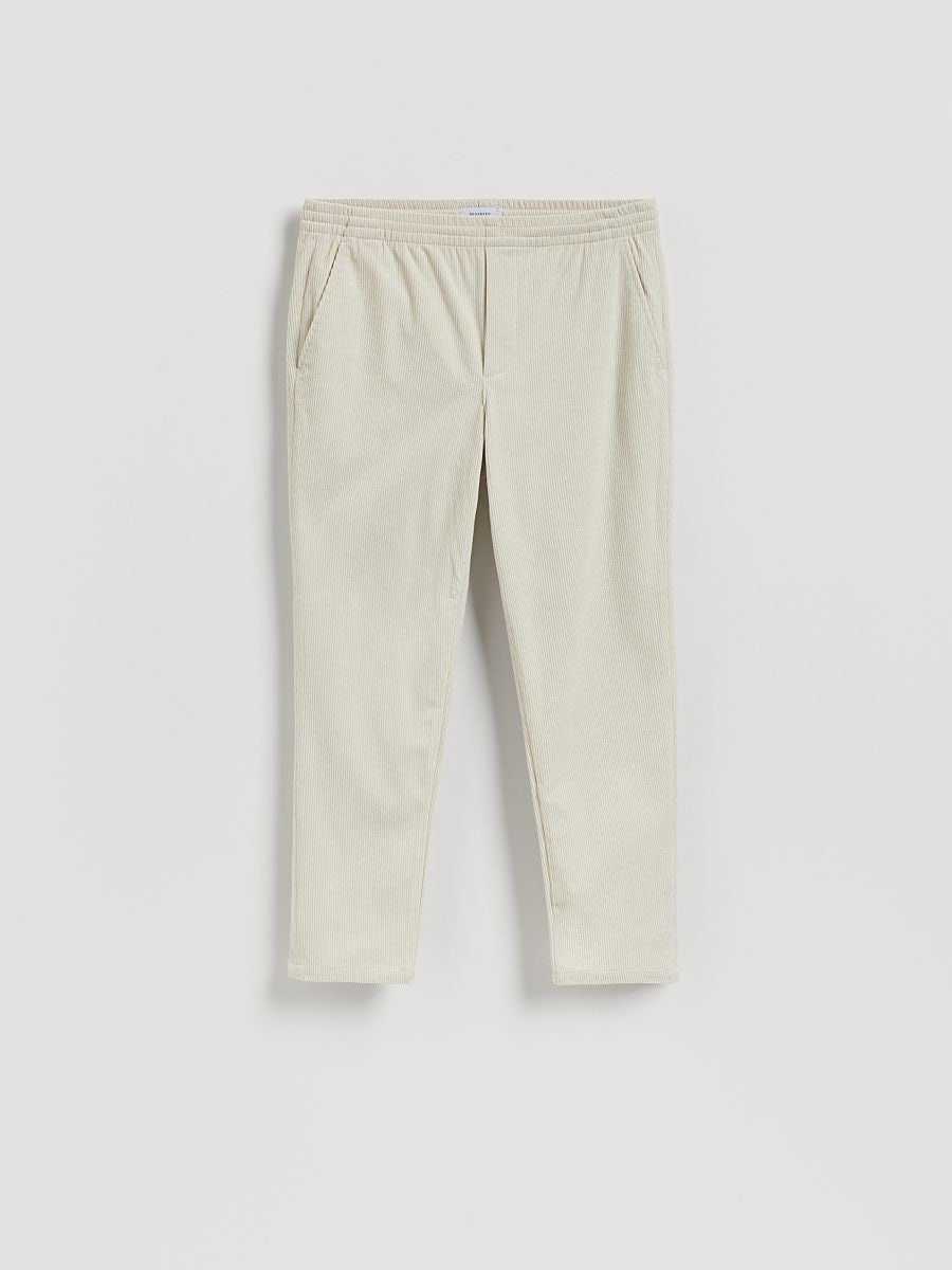 Corduroy joggers - cream - RESERVED