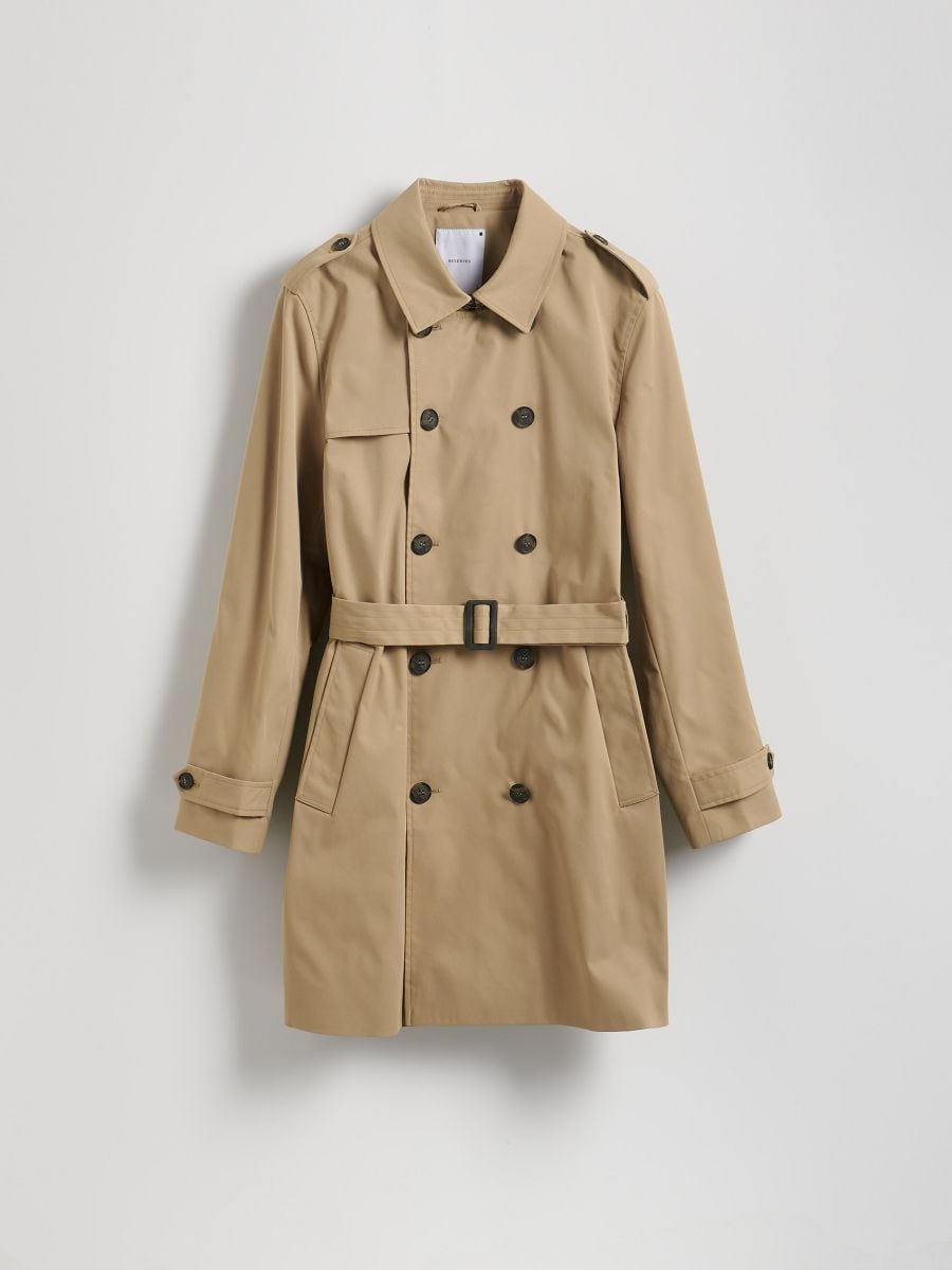 Waterproof fabric coat - beige - RESERVED