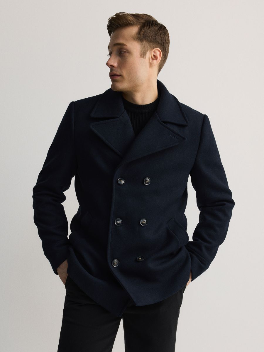 Wool blend coat - navy - RESERVED