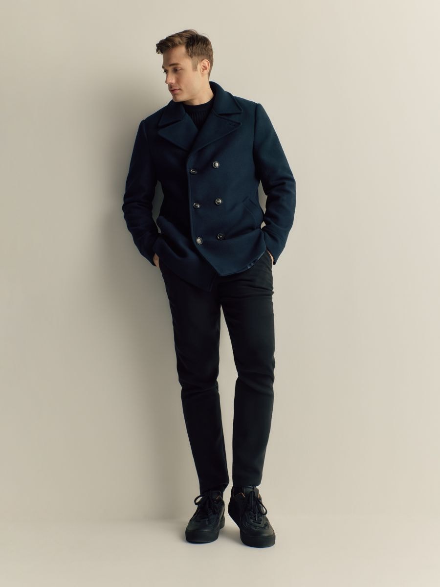 Wool blend coat - navy - RESERVED - 7