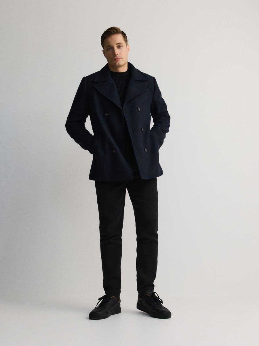 Wool blend coat - navy - RESERVED - 2