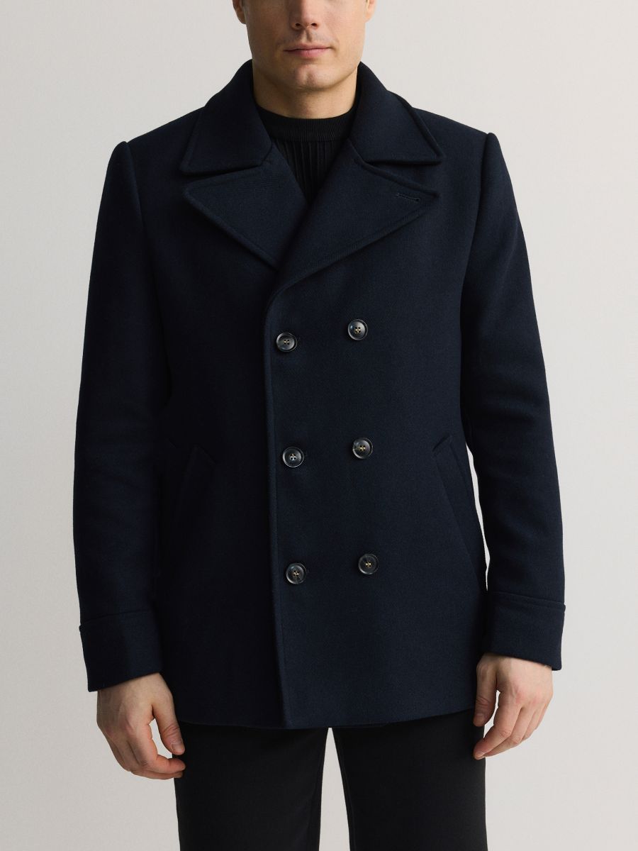 Wool blend coat - navy - RESERVED - 4