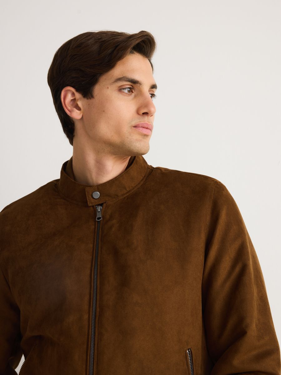 Jacket with stand up collar - golden brown - RESERVED - 5