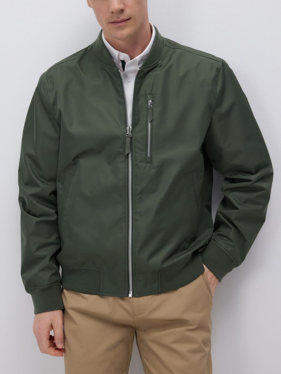 Plain bomber jacket - dark green - RESERVED - 3