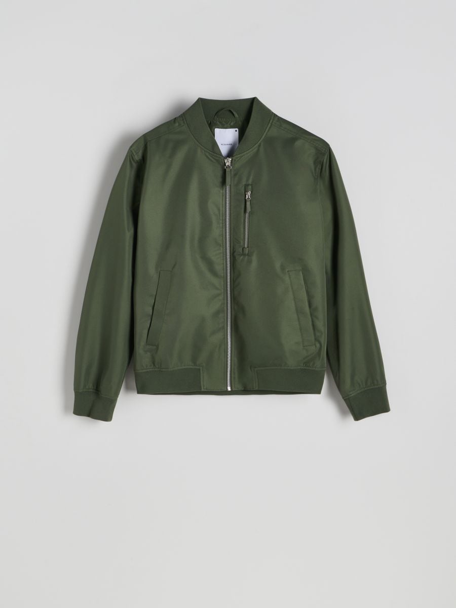 Plain bomber jacket - dark green - RESERVED - 5